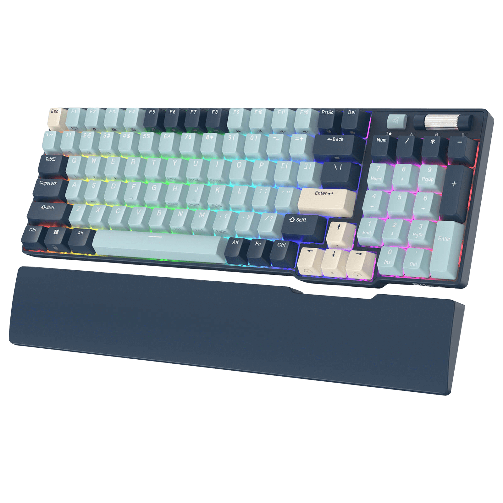 RK ROYAL KLUDGE RK96 RGB Limited Ed, 90% 96 Keys Wireless Triple Mode BT5.0/2.4G/USB-C Hot Swappable Mechanical Keyboard w/Wrist Rest, Software Support & Massive Battery, RK Yellow Switch