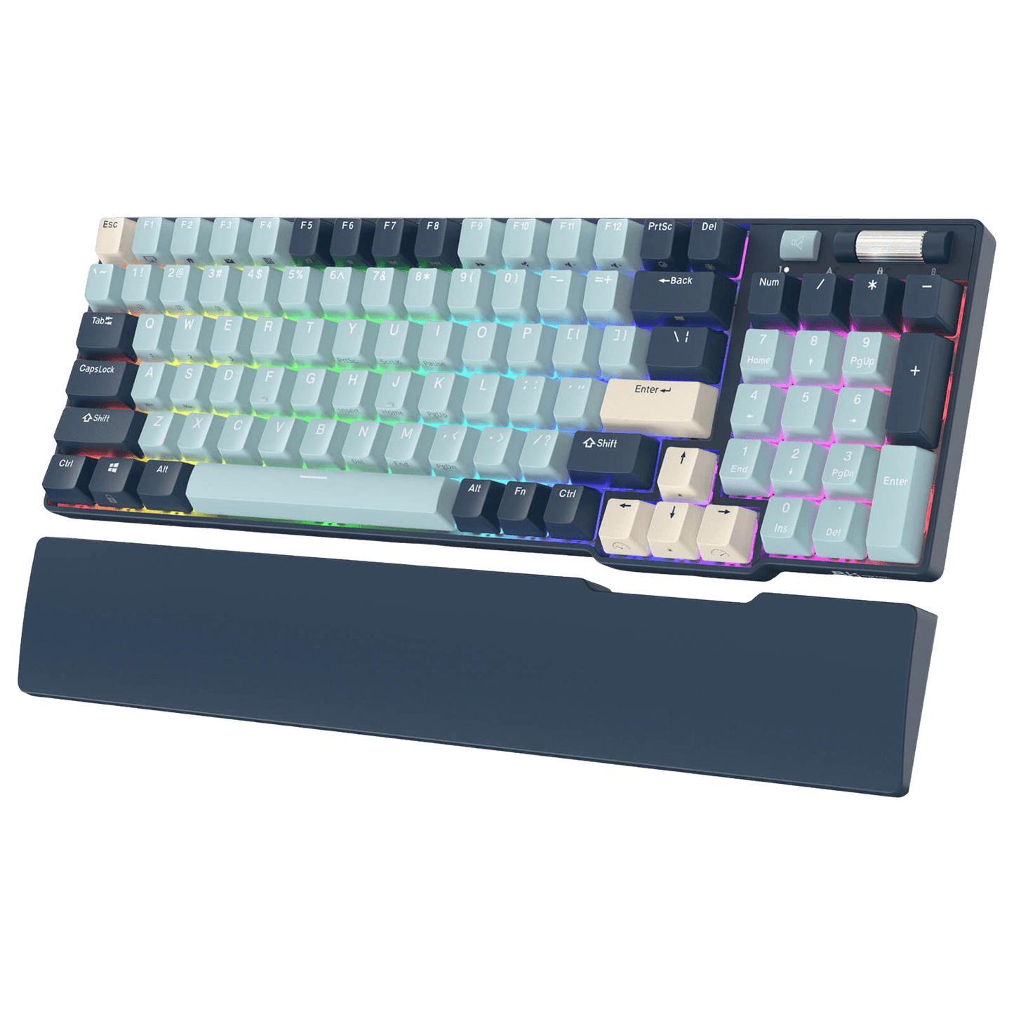 RK ROYAL KLUDGE RK96 RGB Limited Ed, 90% 96 Keys Wireless Triple Mode BT5.0/2.4G/USB-C Hot Swappable Mechanical Keyboard w/Wrist Rest, Software Support & Massive Battery, RK Yellow Switch