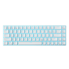 RK68 65% Wireless Mechanical Keyboard with compact 68-key layout, comparing size to standard full-size keyboards
