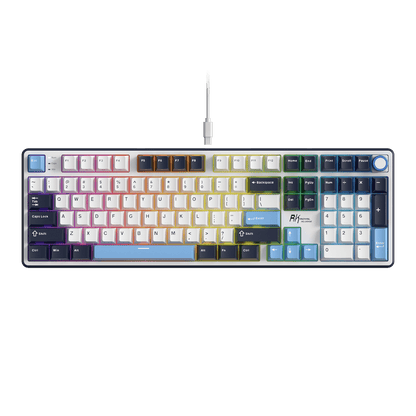 RK X104 Full Size Wired Mechanical Keyboard with Number Pad and Volume Knob