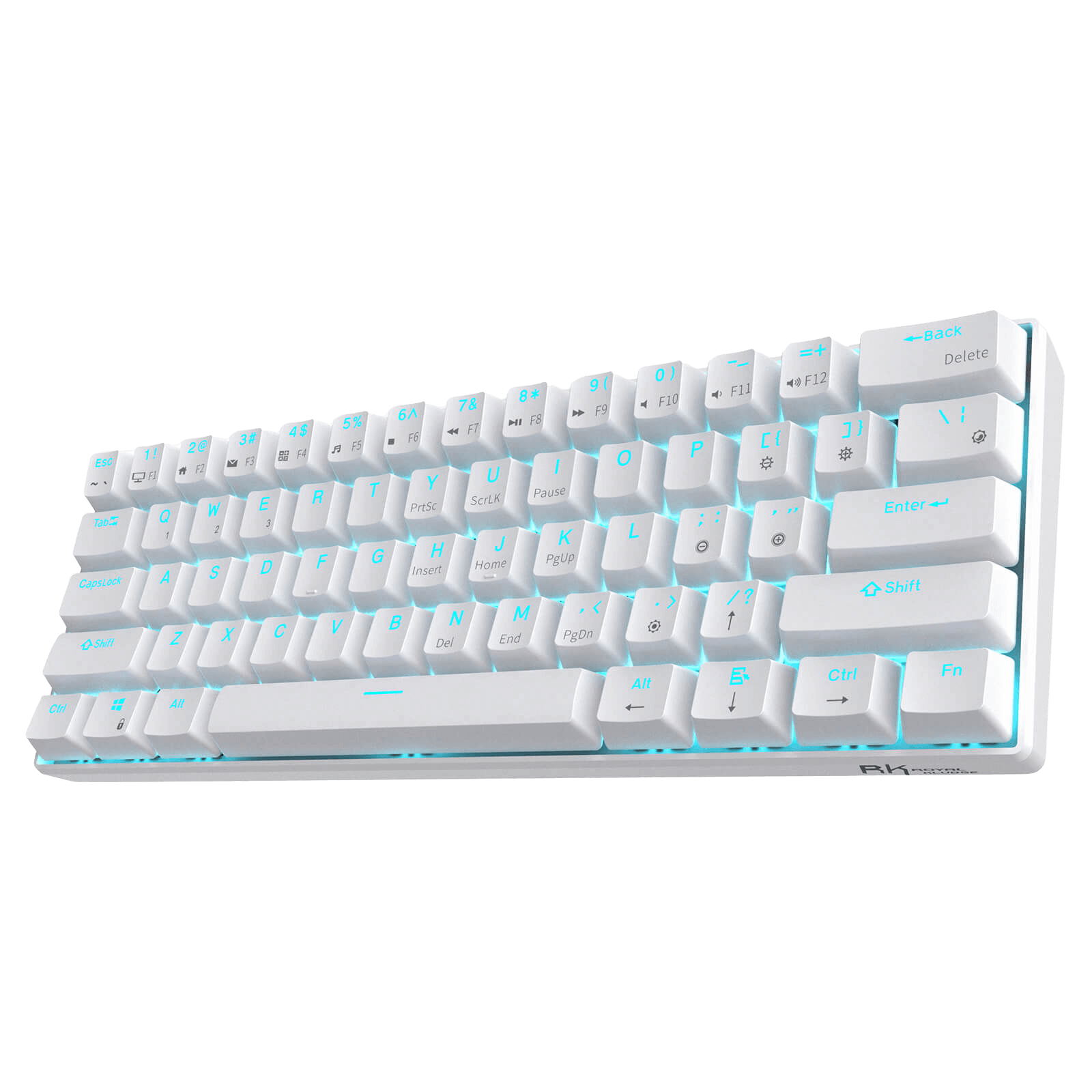 Royal Kludge RK61 Wireless 60% Mechanical Gaming Keyboard, white