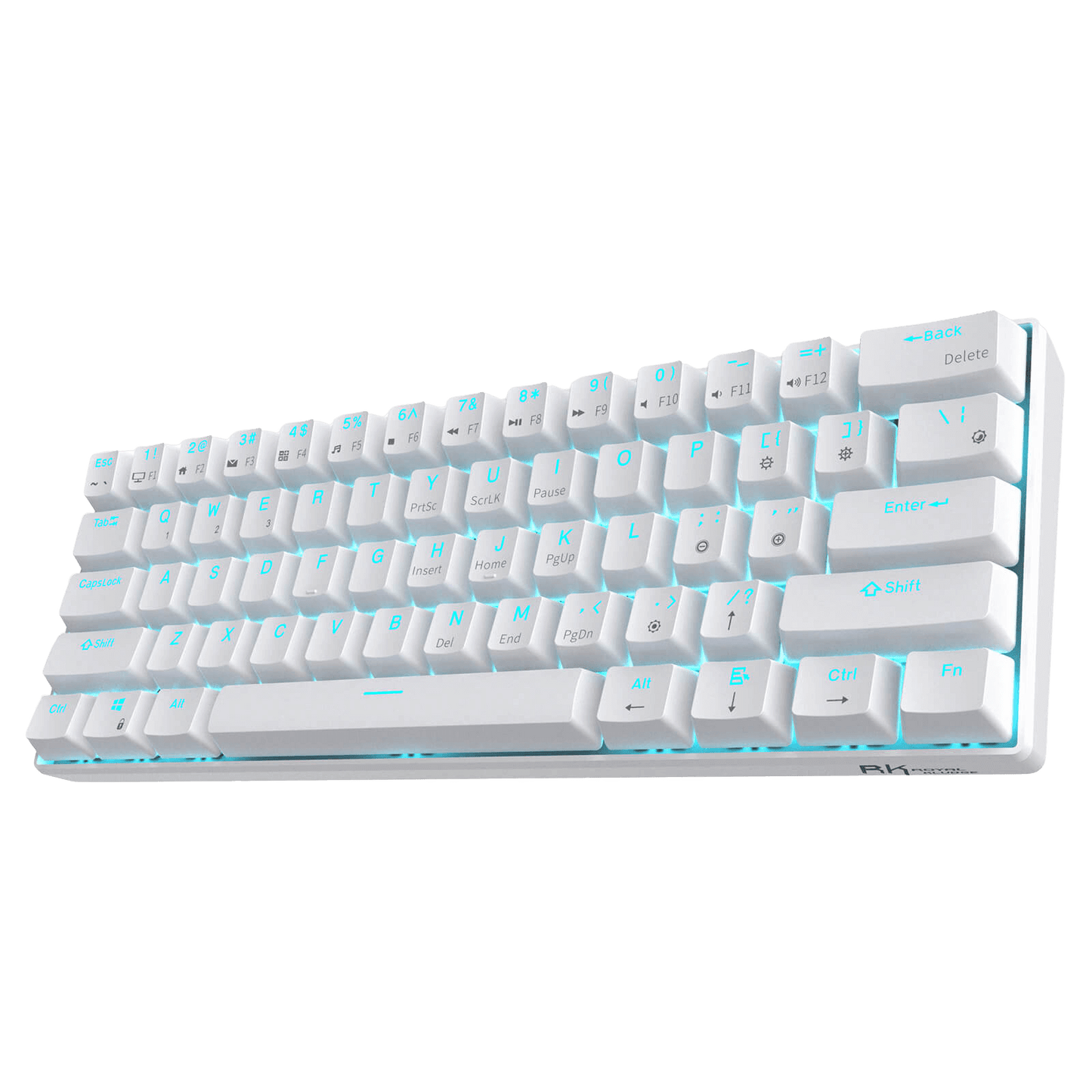 Royal Kludge RK61 Wireless 60% Mechanical Gaming Keyboard, white