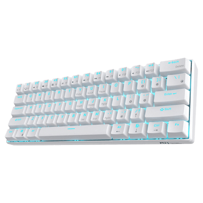Royal Kludge RK61 Wireless 60% Mechanical Gaming Keyboard, white