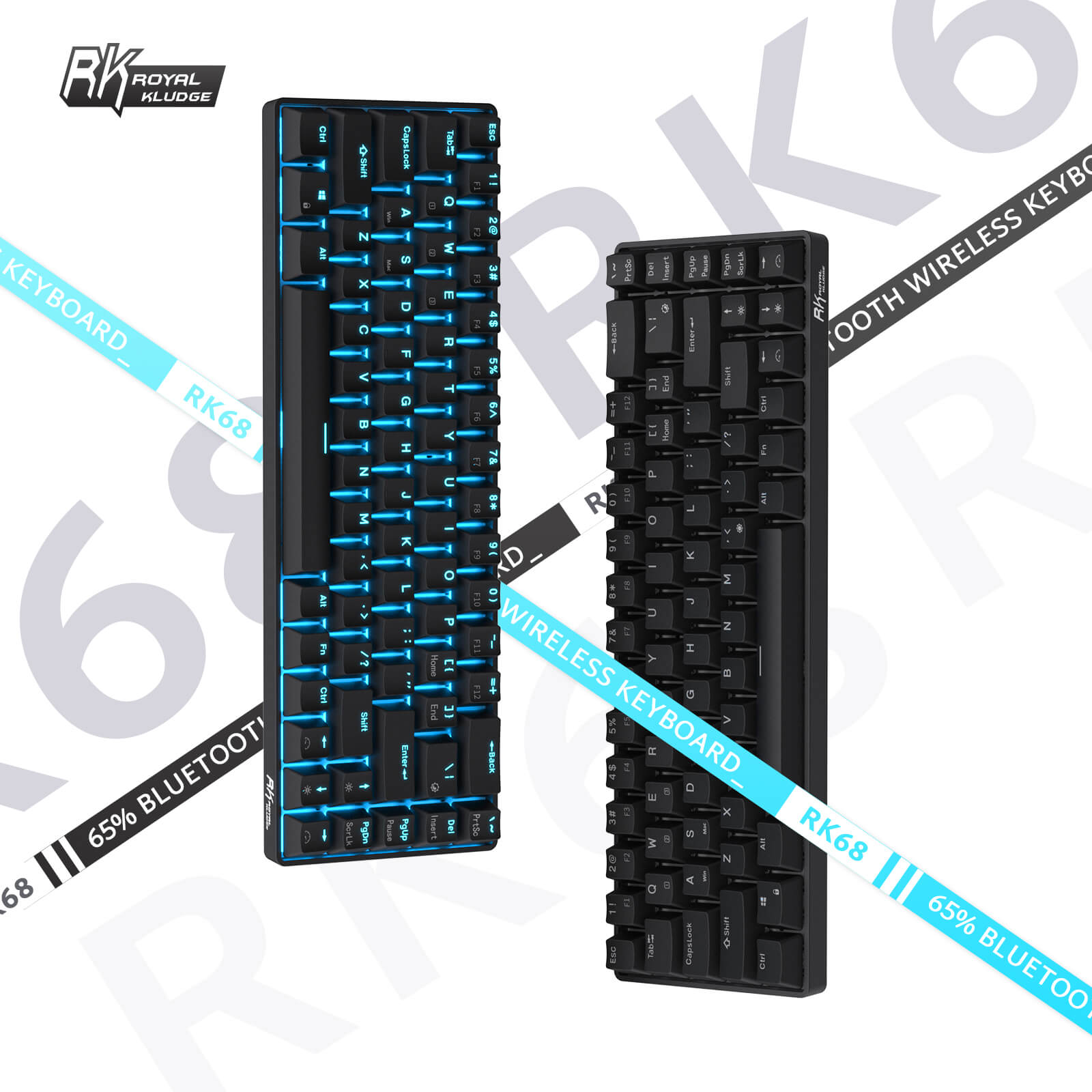 RK Royal Kludge RK68 65% Wireless Mechanical Keyboard (Open-box)