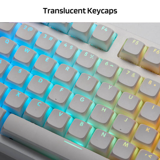 Translucent XDA Profile for ISO & ANSI Layout 61/68/84/87/98/104 Keys Mechanical Keyboard