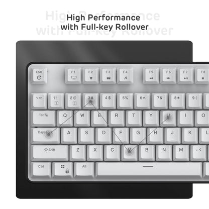 RK Royal Kludge RK920 Rainbow Backlit full size mechanical keyboard highlighting its high performance with full-key rollover